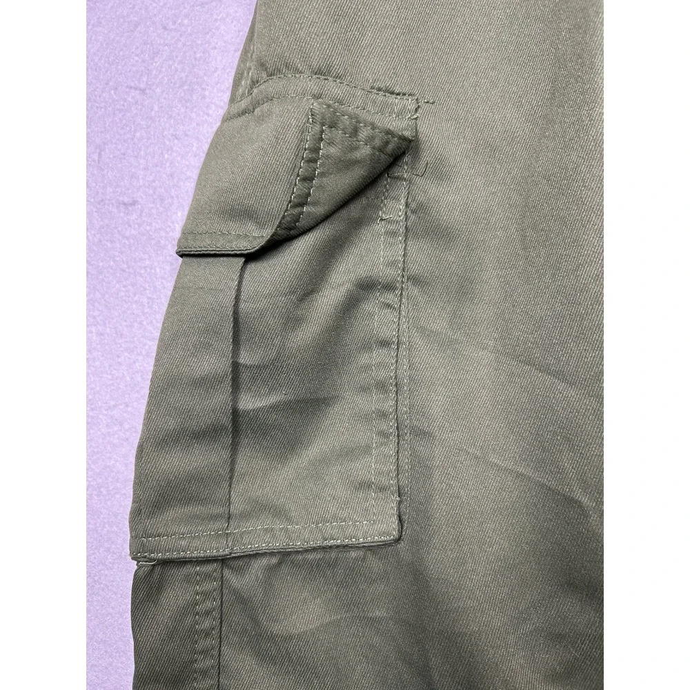 HK Cargo Pants 100% Polyester Olive Green XL Mens